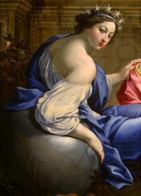 Simon Vouet Low resolution detail of the muse Urania from The Muses Urania and Calliope china oil painting image